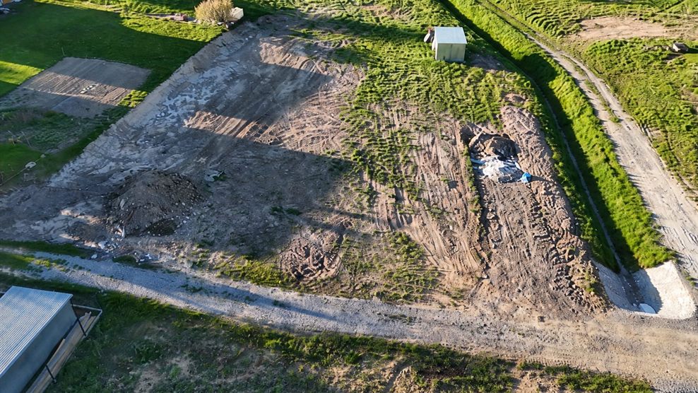 Widok z lotu ptaka na teren inwestycji Osiedle Mój Gaj - Miłe Kąty