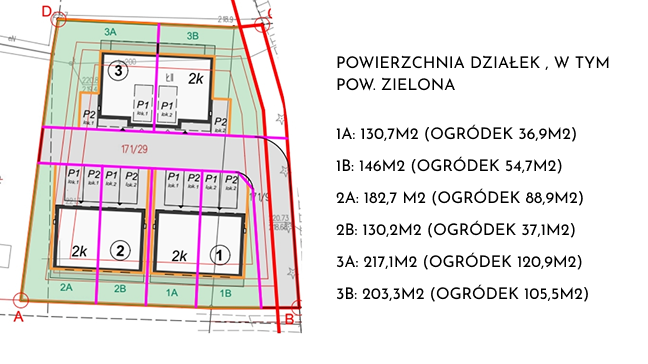 Plan rozmieszczenia domów, działek i ogrodów w inwestycji Osiedle Mój Gaj - Miłe Kąty